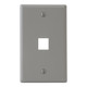 Classic 1 Port Faceplate for EZ®/HD Style in Single Gang - Gray - IC107F01GY Classic 1 Port Faceplate for EZ®/HD Style in Single Gang - Gray - IC107F01GY